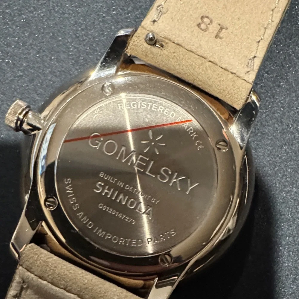 Gomelsky Teal and Tan Leather Watch by Shinola